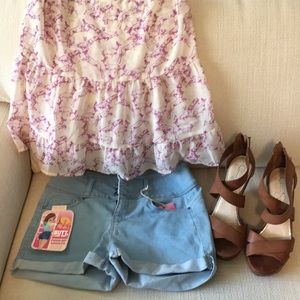 Boutique sheer deer print summer blouse